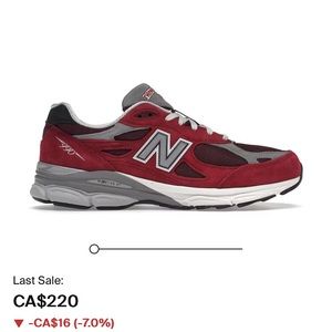 New Balance 990v Brick red suede